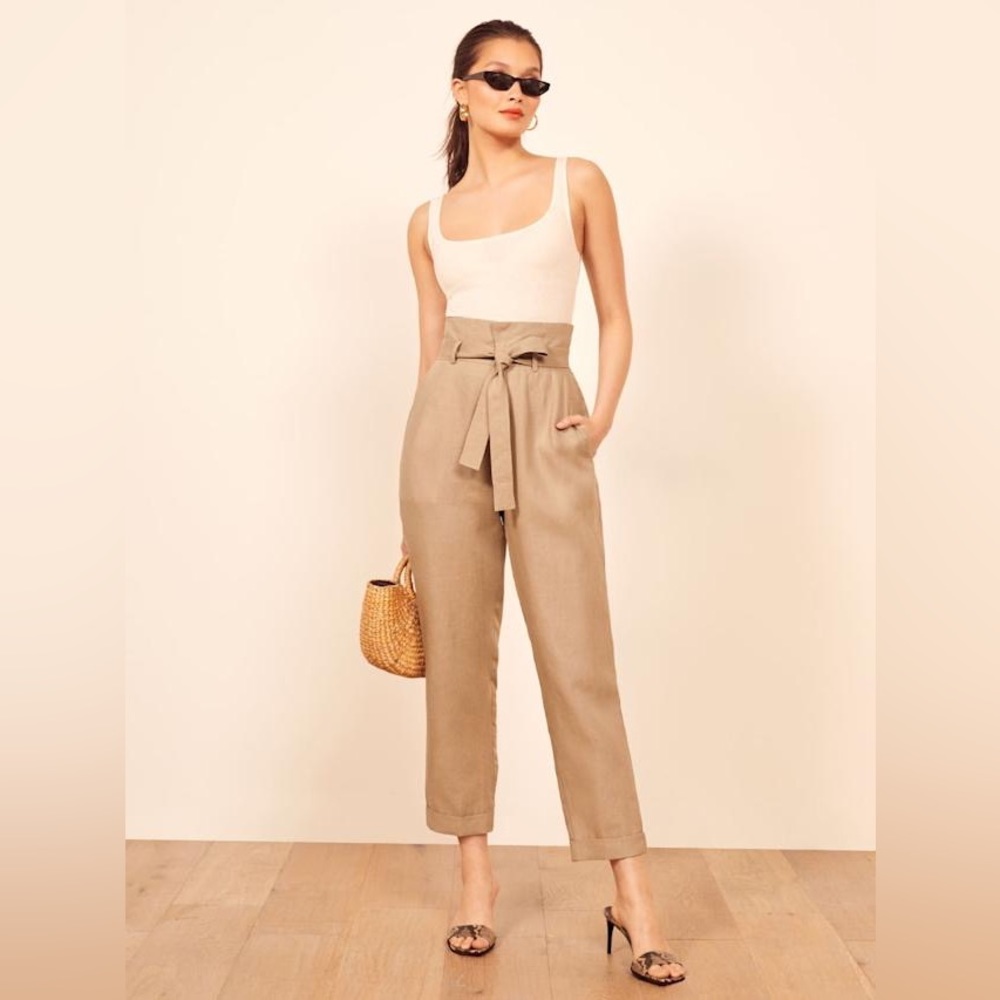 Reformation Bristol Linen Pants